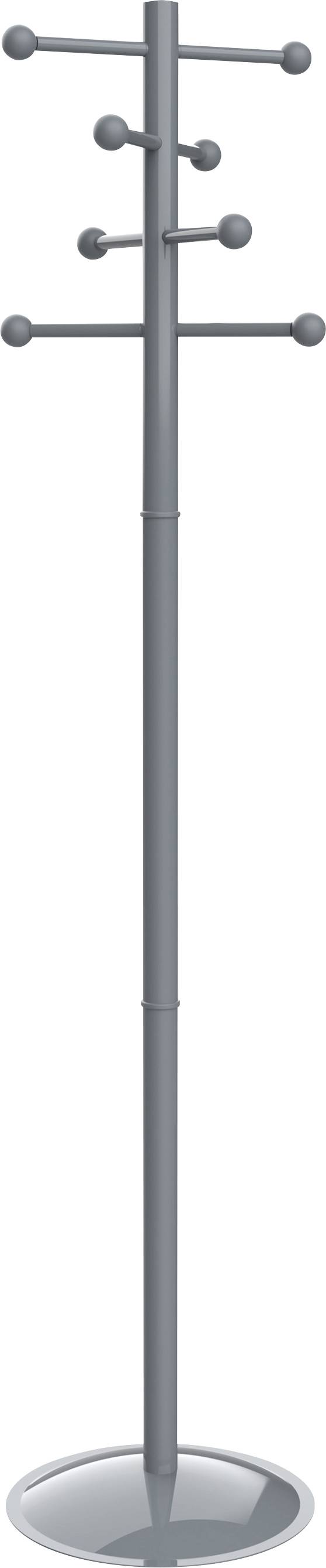 Maul Garderobenständer 9401582 MAULsaphir Lite Anzahl der Haken: 8 (B x H x T) 38 x 171 x 38 cm Metall Grau 1 St.
