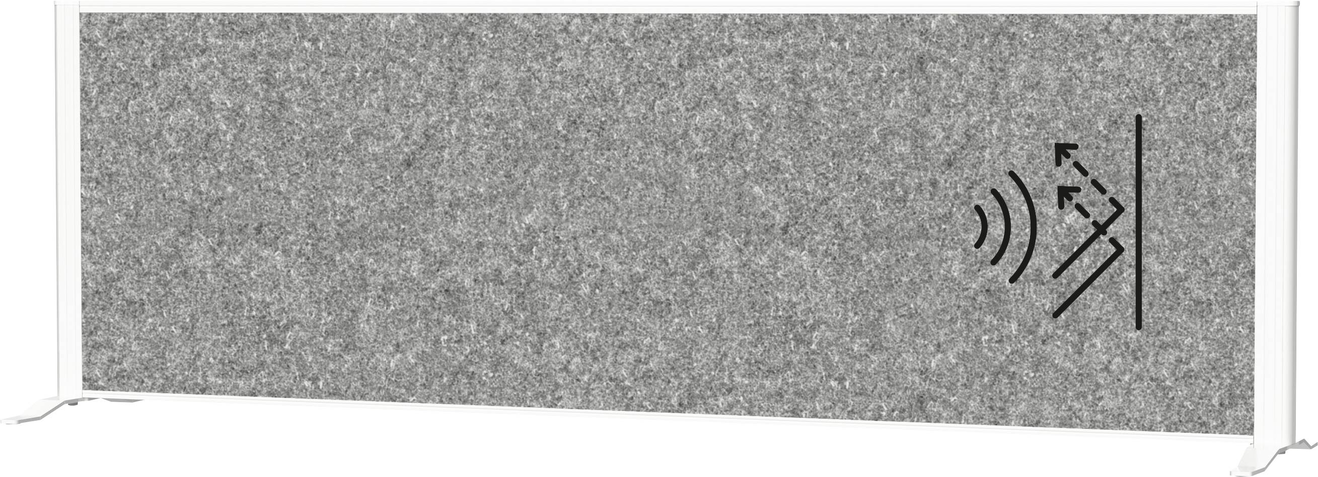 Maul Trennwand Raumgliederung MAULconnecto (B x H) 160 cm x 52.75 cm Vlies Dunkelgrau, Weiß 9851602