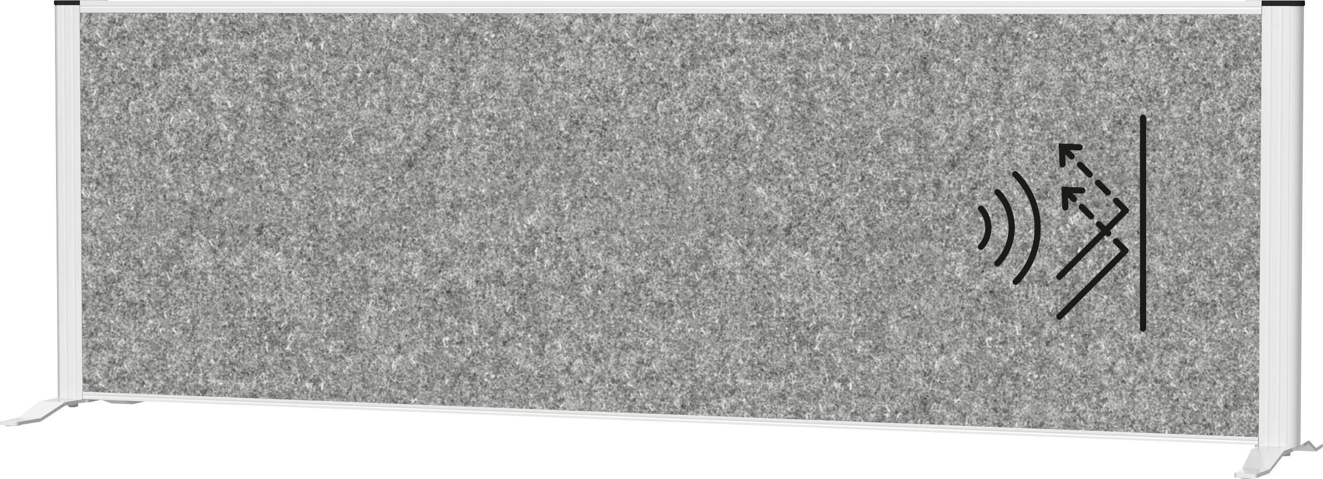 Maul Trennwand Raumgliederung MAULconnecto (B x H) 160 cm x 52.75 cm Vlies Dunkelgrau, Silber 9851695