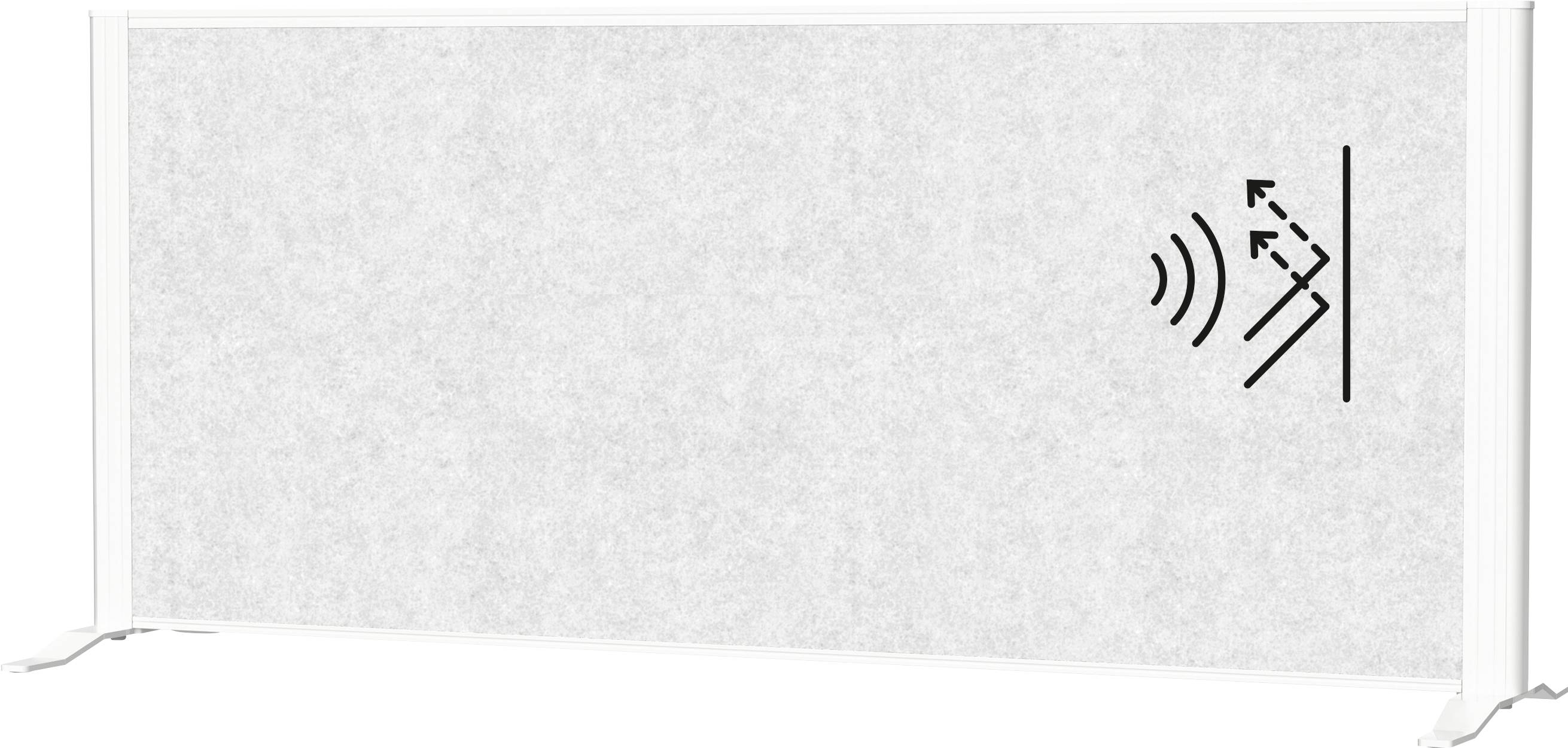 Maul Trennwand Raumgliederung MAULconnecto (B x H) 120 cm x 52.75 cm Vlies Hellgrau, Weiß 9852202