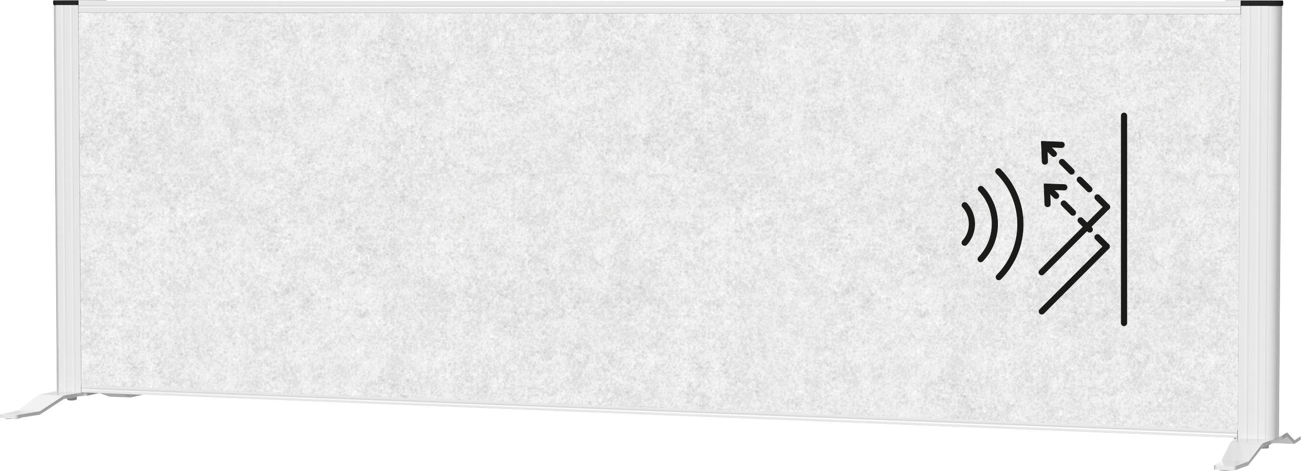 Maul Trennwand Raumgliederung MAULconnecto (B x H) 160 cm x 52.75 cm Vlies Hellgrau, Silber 9852695