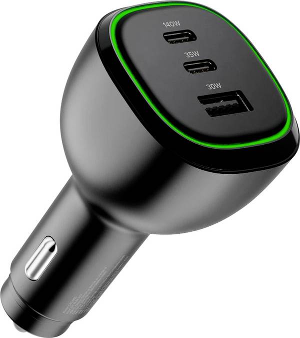 ALOGIC CRCA165C1 Ladegerät für Mobilgeräte Universal Schwarz Zigarettenanzünder Auto KFZ Kabel