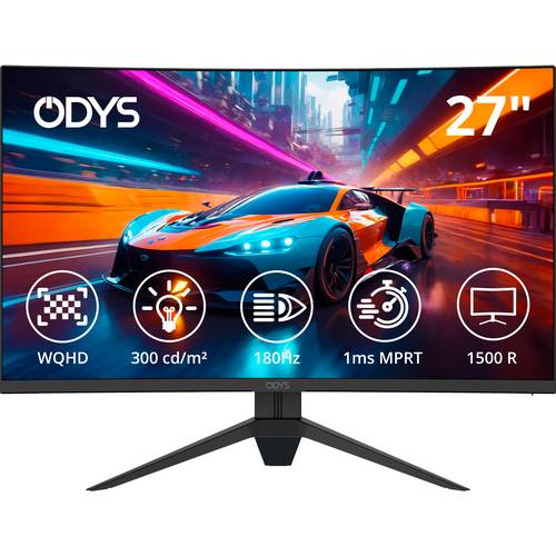 Thumbnail - ODYS Q27-X LED-Monitor EEK F (A - G) 68.6 cm (27 Zoll) 2560 x 1440 Pixel 16:9 1 ms HDMI® 2.1, DisplayPort, Kopfhörer (3....
