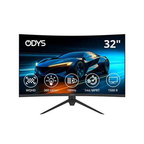 ODYS XP32-X LED-Monitor EEK F (A - G) 81.3 cm (32 Zoll) 2560 x 1440 Pixel 16:9 1 ms HDMI® 2.1, DisplayPort, Kopfhörer (3...