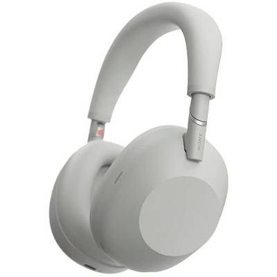 Weiße Over-Ear-Kopfhörer mit Bluetooth und gepolsterten Ohrmuscheln in elegantem Design, mit silbernem Sony-Logo auf dem Kopfbügel.