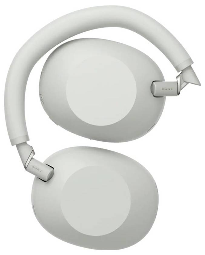 Kabellose weiße Over-Ear-Kopfhörer mit einem eleganten, modernen Design. Das Markenlogo ist am Kopfbügel und an den Ohrmuscheln sichtbar.