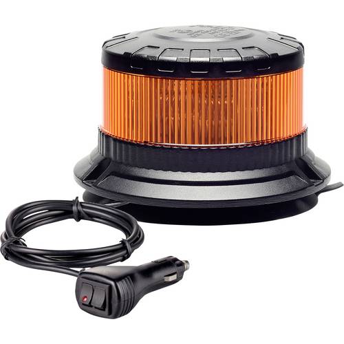 Thumbnail - Berger & Schröter Rundumleuchte SM828-HH 12 V über Steckernetzteil Festmontage, Magnetfuß Orange