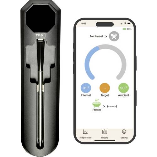 Thumbnail - TFA Dostmann SMART BBQ KÜCHEN-CHEF 2 Gas, Grillwagen, Kugel, Kombi, Mobiler Gas-Grill, Smoker, Schwenk Grillthermometer ...