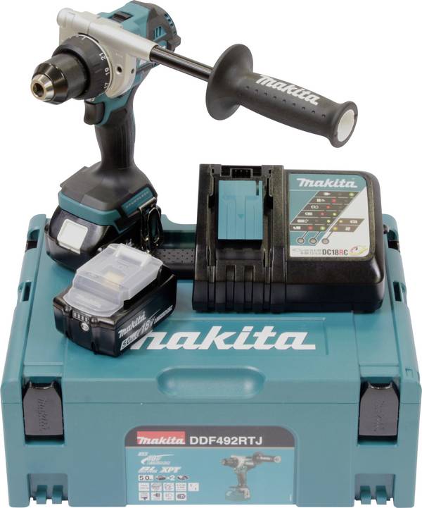Makita DDF492RTJ 2-Gang-Akku-Bohrschrauber 18 V bürstenlos