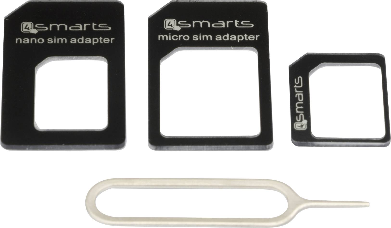 4Smarts SIM Adapter inkl. SIM Nadel Adaptiert auf: Micro SIM, Nano SIM, Standard SIM