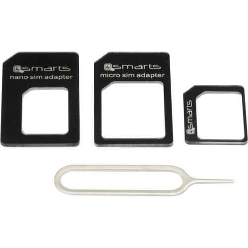 4Smarts SIM Adapter inkl. SIM Nadel Adaptiert auf: Micro SIM, Nano SIM, Standard SIM