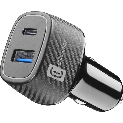 Thumbnail - Cellularline Kfz Ladegerät 48 W USB-A, USB-C® USB PD Schwarz KFZ Schnellladegerät, USB Power Delivery (USB-PD)