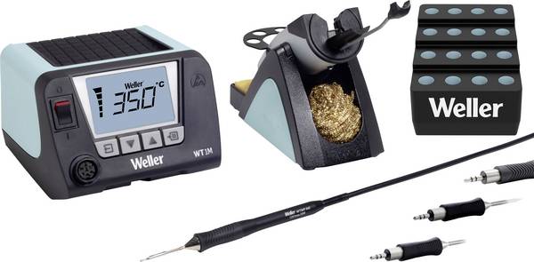 Weller WT1010M mit WMTP MS+RTM 006 S MS+RTM 022 S MS+RTM 020 G MS+T0053450299 Lötset digital 40 W 50 - 550 °C inkl. Lötspitze, inkl. Ablage
