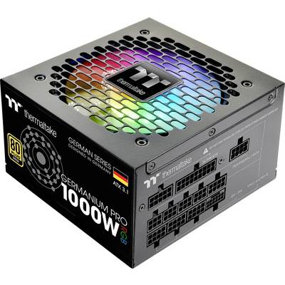 Thermaltake Netzteil, Sermanium Pro 1000W RGB, mit bunter Topgrill-Abdeckung, 80 Plus Gold-Zertifizierung, in Deutschland entwickelt.