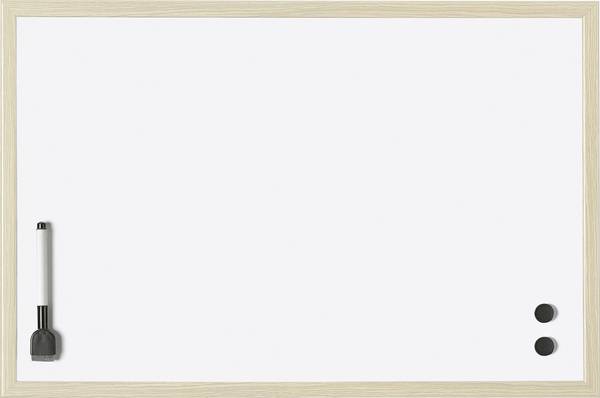 magnetoplan Whiteboard (B x H) 800 mm x 600 mm Weiß lackiert Inkl. Magneten, Quer- oder Hochformat, Inkl. Boardmarker