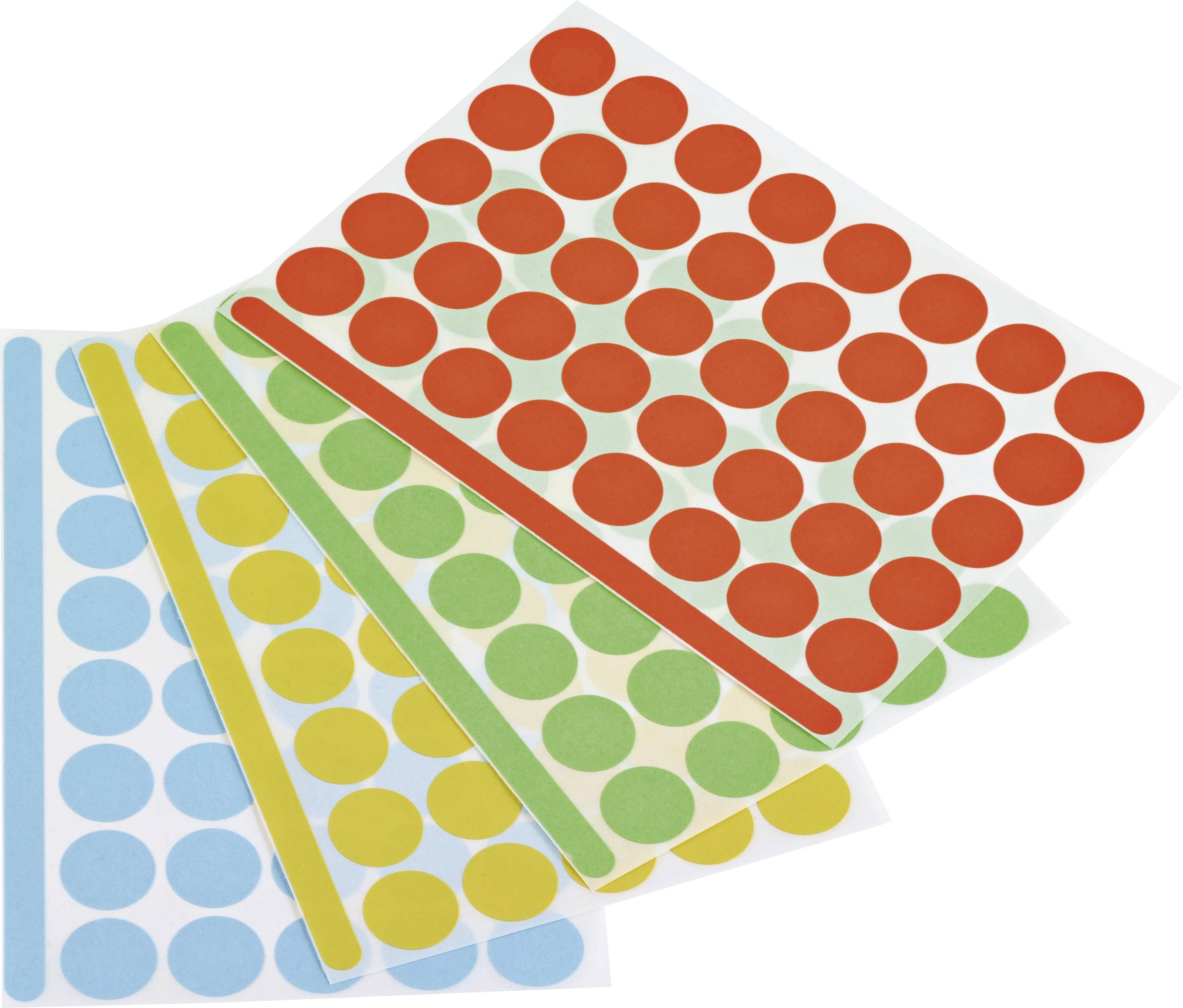 magnetoplan 1111526 Markierungspunkte Etiketten Ø 19 mm Blau, Grün, Rot, Gelb 1200 St.