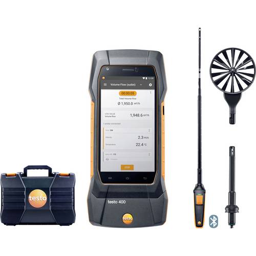 testo testo 400 - Strömungs-Set mit Hitzdrahtsonde Umweltmesstechnik-Set Druck, Temperatur -40, 0 - 150, 200 °C, hPa