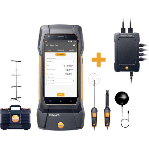 testo testo 400 - Datenlogger Behaglichkeits-Set Umweltmesstechnik-Set Temperatur, Druck -40, 0 - 150, 200 °C, hPa
