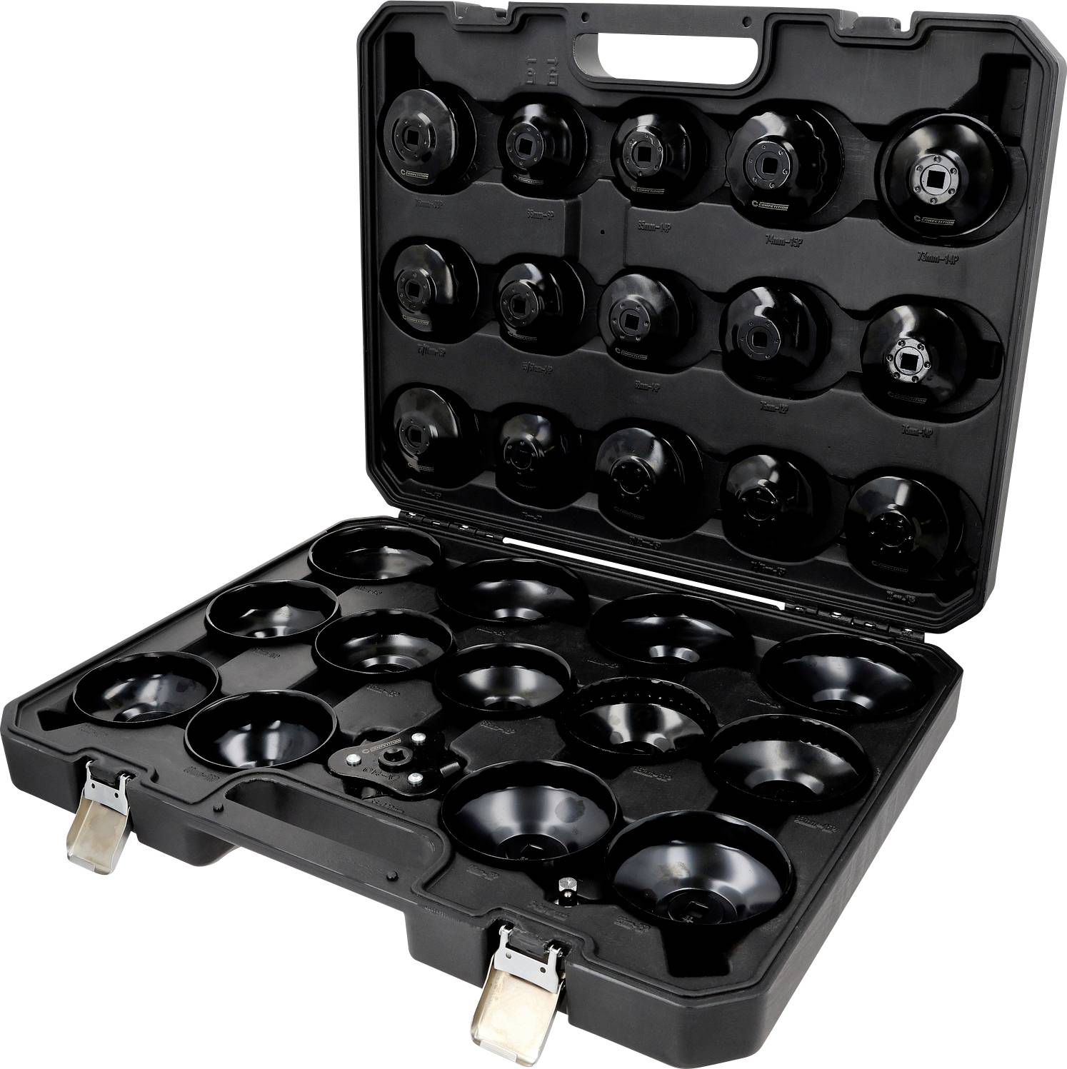 KS Tools 512.5075 COMPETITION 3/8" Ölfilterschlüssel-Satz, 30-tlg