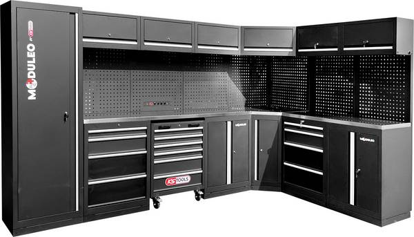 KS Tools 866.6210 Werkstatt-Schranksystem (B x H) 3400 mm x 1890 mm Schwarz