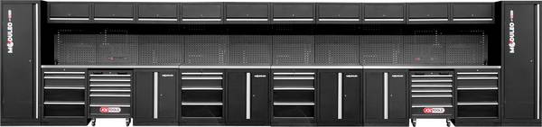 KS Tools 866.6260 Werkstatt-Schranksystem (B x H x T) 8000 x 1890 x 500 mm Schwarz/Grau