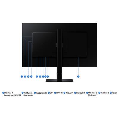 Samsung ViewFinity S6 LS27D600UAU LCD-Monitor EEK E (A - G) 68.6 cm (27 Zoll) 2560 x 1440 Pixel 16:9 5 ms DisplayPort, H-14