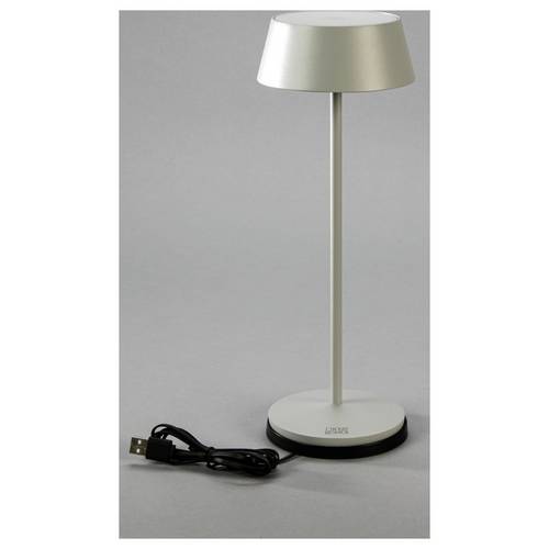 Konstsmide 7839-300 Menton LED-Akku-Tischlampe Grau