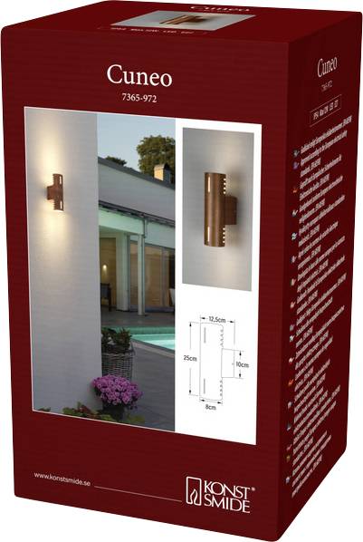 Konstsmide Cuneo 7365-972 Außenwandleuchte E27 15 W Rost