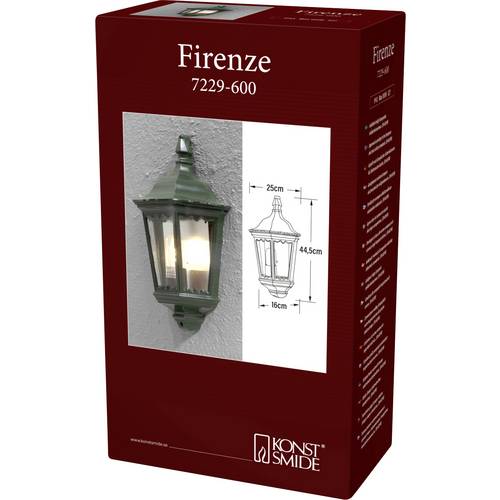 Thumbnail - Konstsmide Firenze 7229-600 Außenwandleuchte E27 100 W Grün