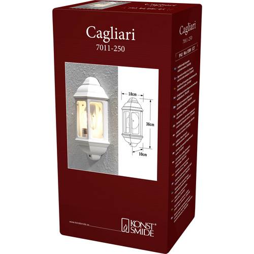 Konstsmide Cagliari 7011-250 Außenwandleuchte E27 100 W Weiß