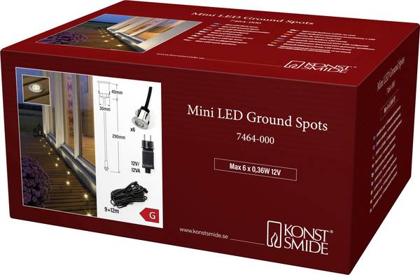 Konstsmide  7464-000 Bodeneinbauleuchte, Außeneinbauleuchte LED LED  G (A - G)  Edelstahl