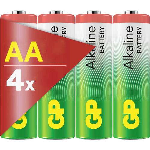 GP AA Batterie GP Alkaline 1,5V 4 Stück Mignon (AA)-Batterie 1.5 V 4 St.