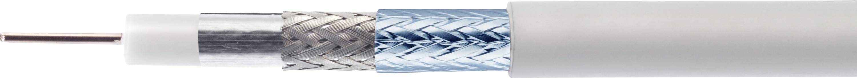 Kathrein 215500020 Koaxialkabel Außen-Durchmesser: 6.8 mm 75 Ω Weiß Meterware