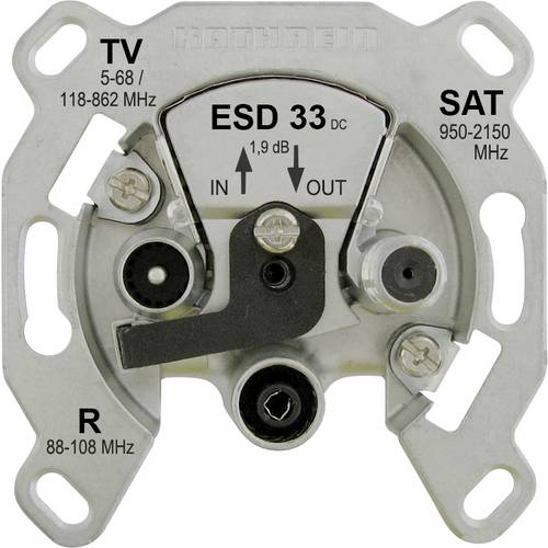 Kathrein ESD 33 Antennendose BK, SAT, TV, UKW Unterputz Durchschleifdose