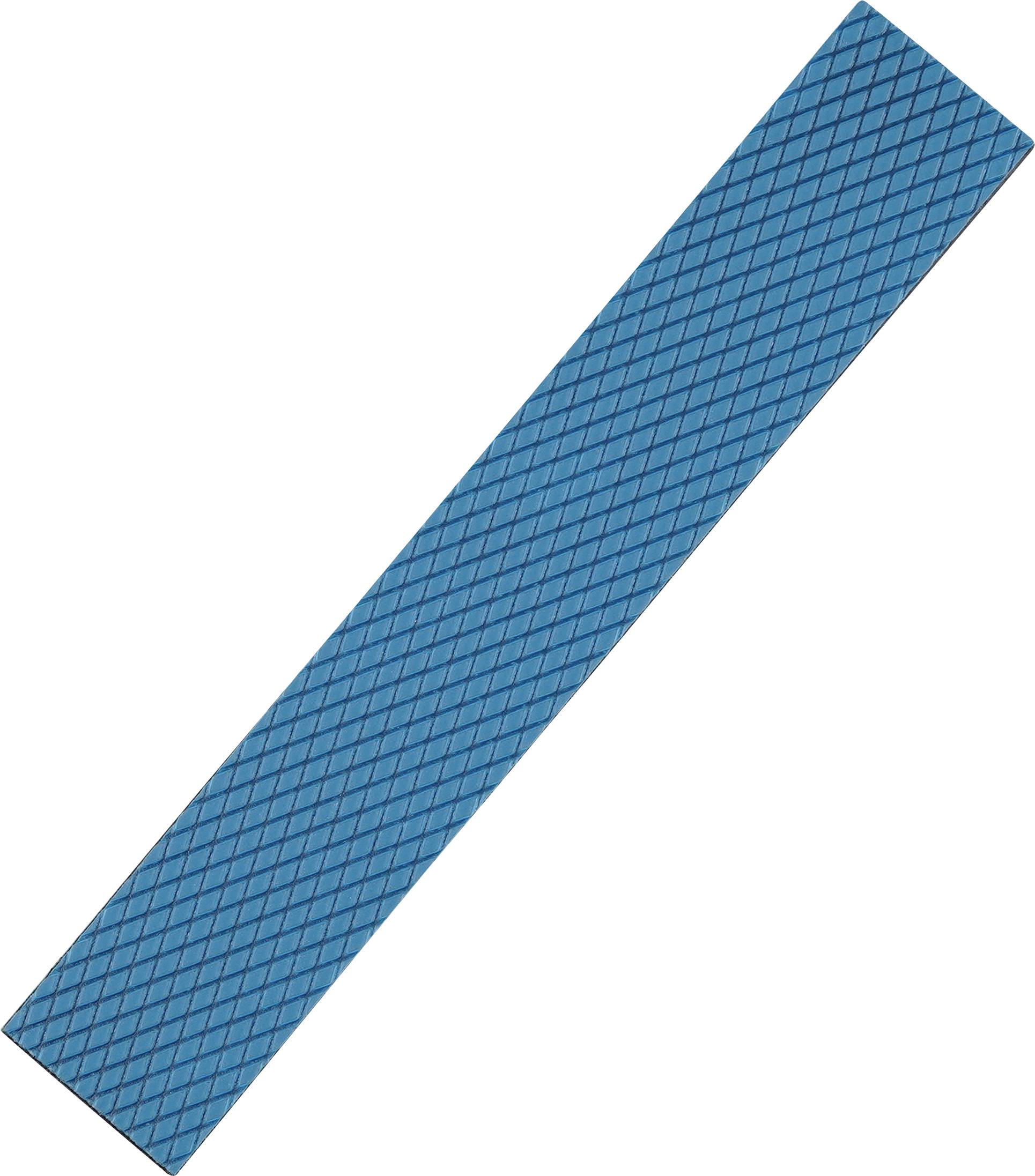 Ein blaues rutschfestes Gummiband mit Diamantmuster, das zur Verbesserung der Griffigkeit auf Oberflächen verwendet wird.