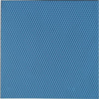 Eine strukturierte blaue Matte mit einem Rautenmuster, das die gesamte Oberfläche bedeckt.