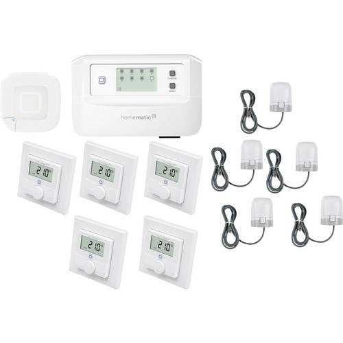 Homematic IP Starterkit Fußbodenheizung HmIP-HAP2+HmIP-FALMOT-C8+HmIP-WTH-1+HmIP-VDMOT