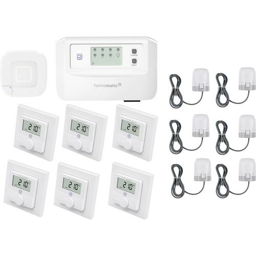 Thumbnail - Homematic IP Starterkit Fußbodenheizung HmIP-HAP2+HmIP-FALMOT-C8+HmIP-WTH-1+HmIP-VDMOT