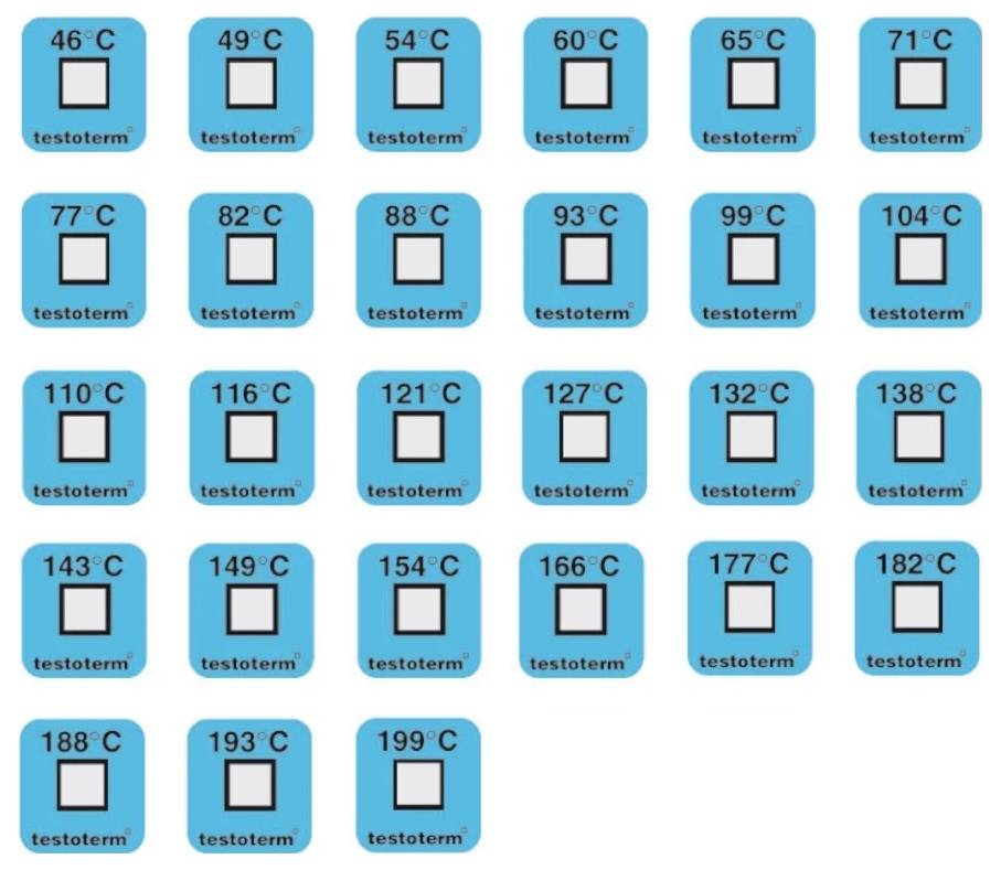 testo testoterm Temperaturmessstreifen 65 °C (max.)
