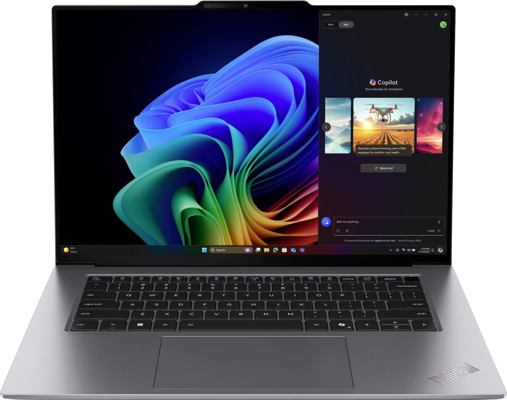 Lenovo Notebook ThinkPad X9 38.9 cm (15.3 Zoll) 2.8K Intel® Core™ Ultra 7 258V 32 GB RAM 1 TB SSD Deutsch, QWERTZ Intel ...