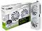 Grafikkarte 'Palit GeForce RTX 5060 Ti White 16GB' mit zwei Lüftern, die neben ihrer Verpackung positioniert ist.
