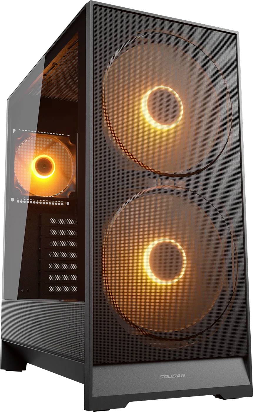 Cougar Airface 180 Midi-Tower PC-Gehäuse, Gaming-Gehäuse Schwarz