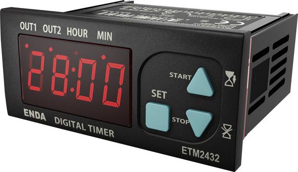 Enda ETM2432-230 Zeitrelais Multifunktional 230 V/AC 1 St. Zeitbereich: 0.01 - 99.59 min 2 Wechsler