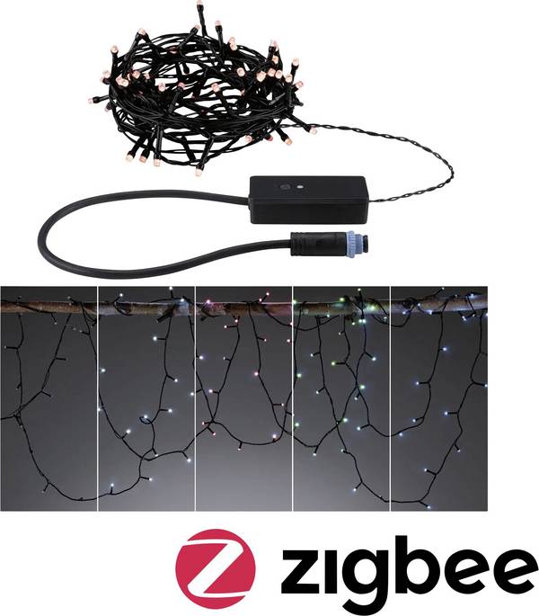 Paulmann 94642 Lichterkette  Außen     RGB Beleuchtete Länge: 7.4 m mit Farbwechsel