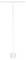 Eine minimalistische weiße Pendelleuchte mit einem zylindrischen Leuchtenkörper und langem Kabel, geeignet für moderne Innenräume.