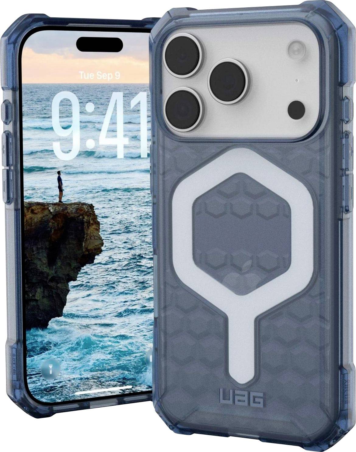 Urban Armor Gear Case Apple iPhone 17 Pro Blau, Transparent 114540114151