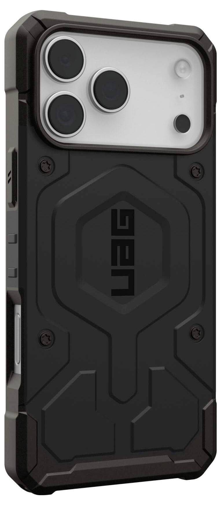 Ein robustes Smartphone-Gehäuse mit industriellem Design, einer markanten Kameraaussparung und strukturierter Griffoberfläche für verbesserte Haltbarkeit und Schutz.