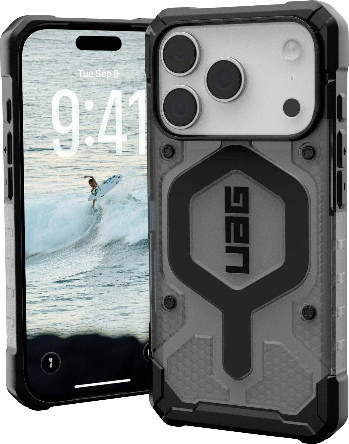 Urban Armor Gear Case Apple iPhone 17 Pro Grau, Transparent 114551113140