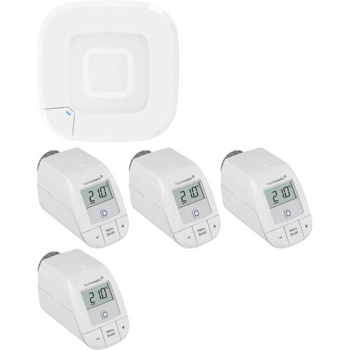 Homematic IP Starterkit Heizen, Access Point, Funk-Heizkörperthermostat HmIP-HAP2+HmIP-eTRV-B 2 - 4er Set