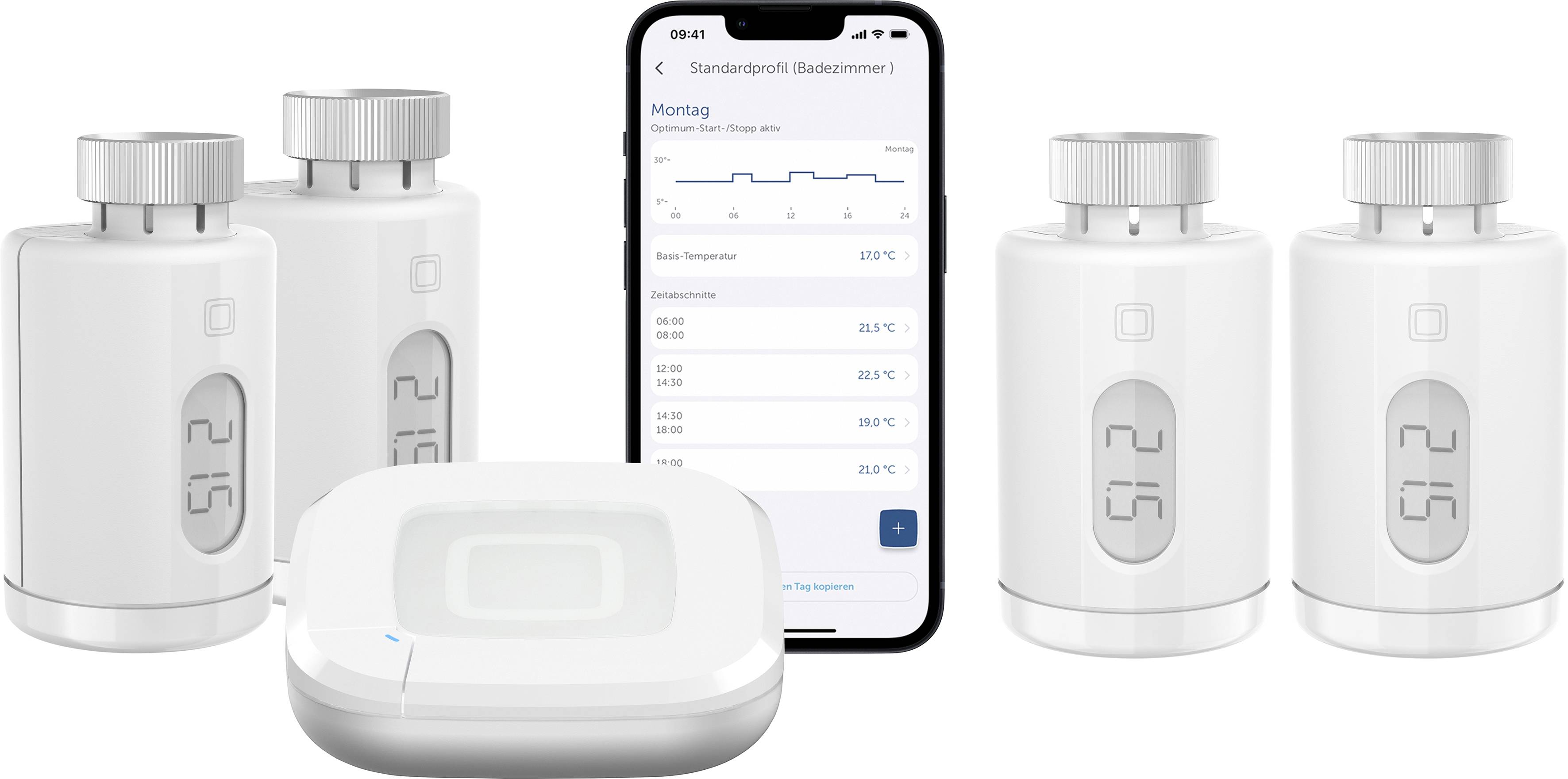 Homematic IP Starterkit Heizen HmIP-SK28+HmIP-eTRV-3